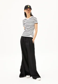Damen armedangels Ripp-T-Shirt aus Bio-Baumwoll Mix KARDAA STRIPES