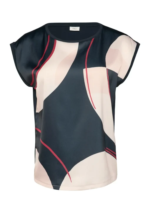 Damen s.Oliver BLACK LABEL Ärmelloses Shirt im Fabricmix