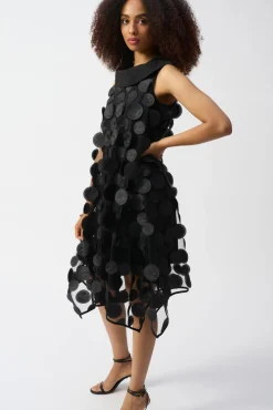 Damen Ribkoff Ärmelloses Trapezkleid mit Punkten in 3D-Optik