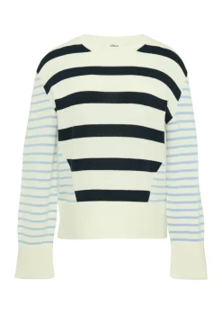 Damen s.Oliver Rundhals-Pullover im Streifenmix