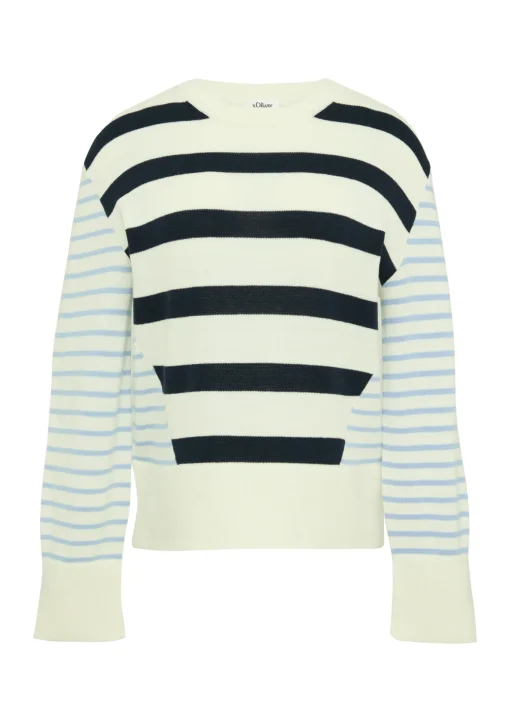 Damen s.Oliver Rundhals-Pullover im Streifenmix