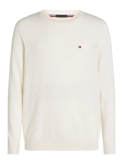 Herren Tommy Hilfiger Rundhals-Pullover mit aufgestickter Flag