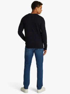Herren Tommy Hilfiger Rundhalspullover mit Flag