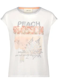 Damen Cartoon Rundhals-Shirt