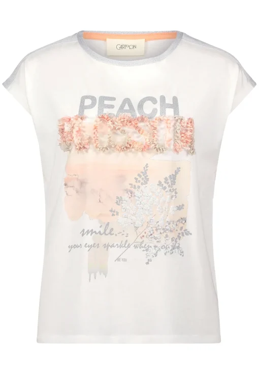 Damen Cartoon Rundhals-Shirt