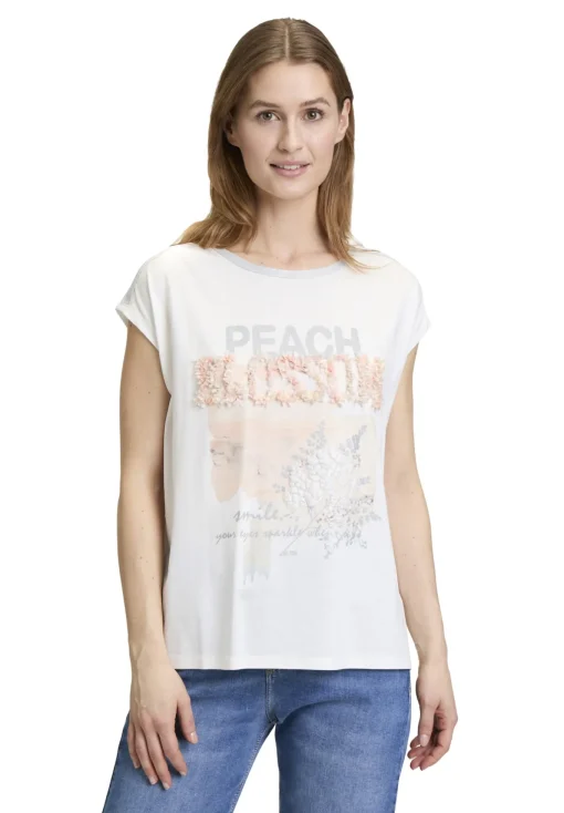 Damen Cartoon Rundhals-Shirt