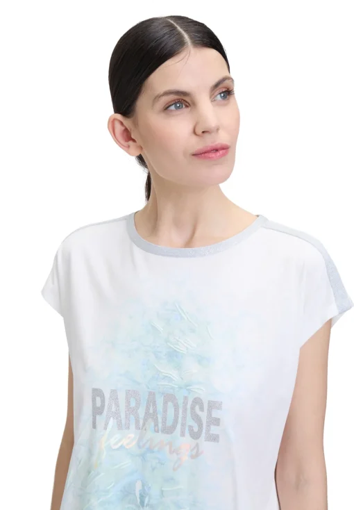 Damen Cartoon Rundhals-Shirt