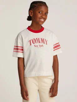 Kinder Tommy Hilfiger Rundhals-T-Shirt im Color Block-Design