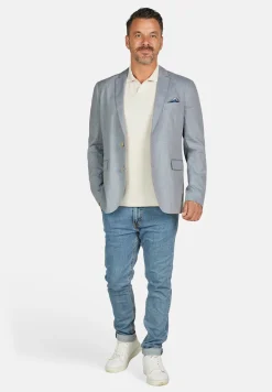 Herren Calamar Sakko in Leinen-Optik