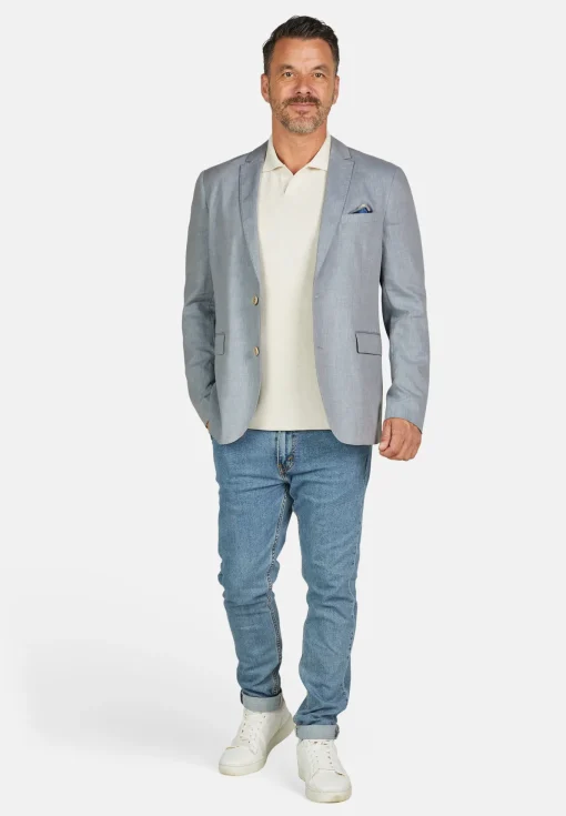 Herren Calamar Sakko in Leinen-Optik