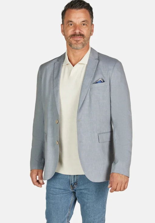 Herren Calamar Sakko in Leinen-Optik