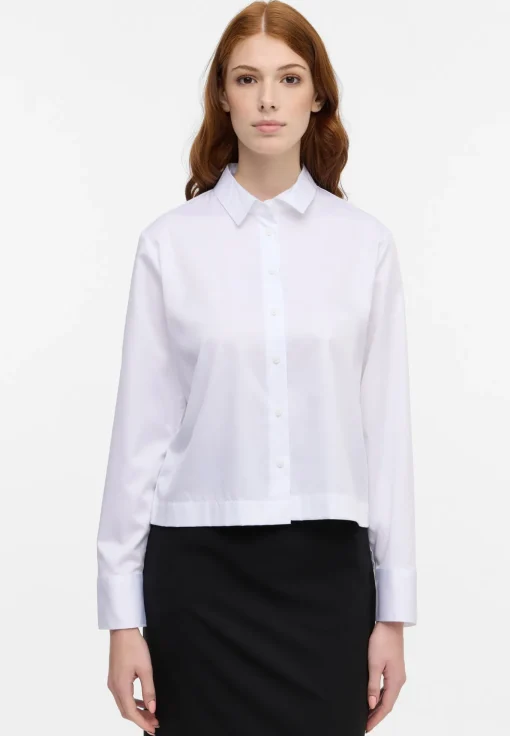 Damen Eterna Satin Shirt Bluse Satingewebe