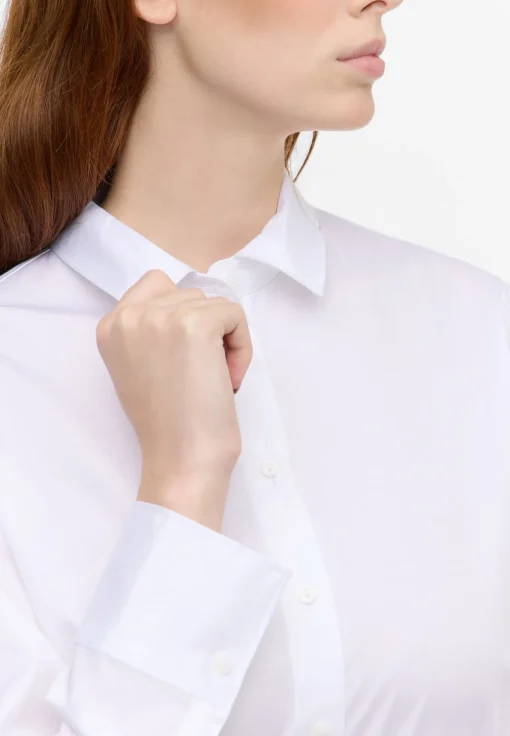 Damen Eterna Satin Shirt Bluse Satingewebe