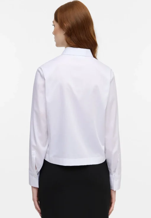 Damen Eterna Satin Shirt Bluse Satingewebe