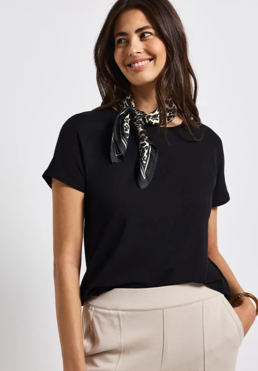 Damen Street One Satin Tuch mit Leo-Muster
