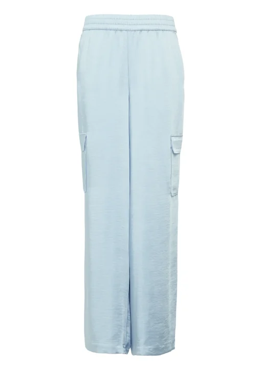 Damen s.Oliver Satinierte Cargohose im Relaxed Fit mit Elastikbund