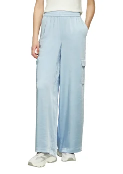 Damen s.Oliver Satinierte Cargohose im Relaxed Fit mit Elastikbund
