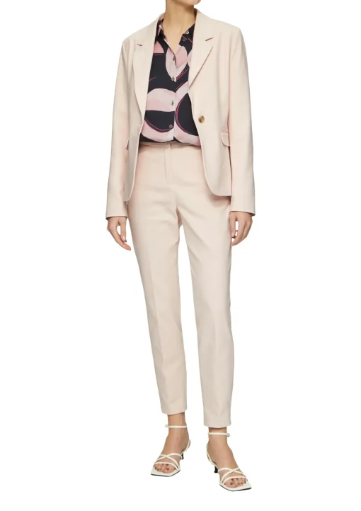 Damen s.Oliver BLACK LABEL Satinierte Longbluse mit Falten-Details