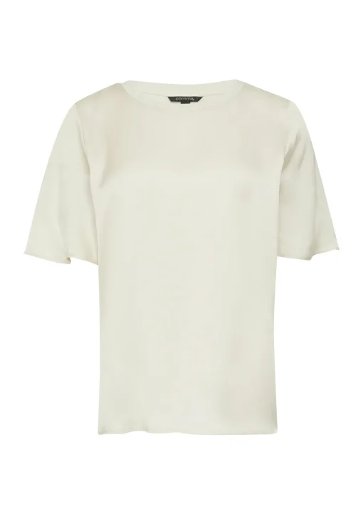 Damen Comma Satiniertes Blusenshirt im Relaxed Fit