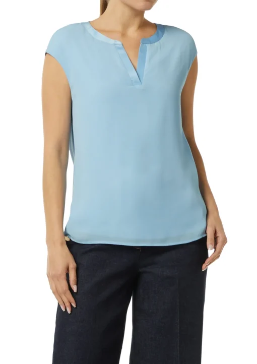 Damen Comma Satinkanten Bluse