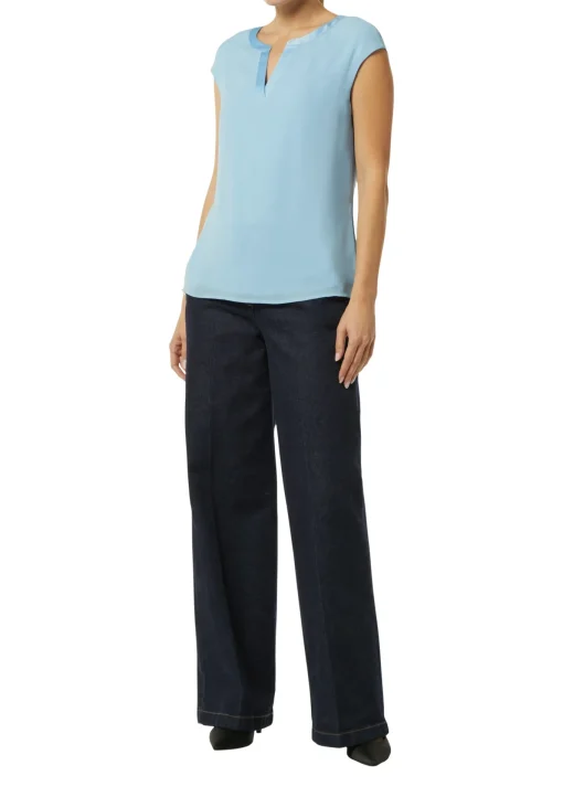 Damen Comma Satinkanten Bluse