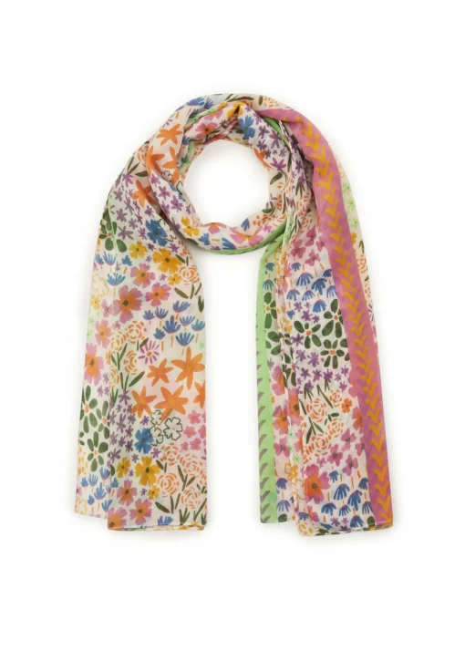 Damen Codello Schal aus recyceltem Polyester mit Blumenmuster