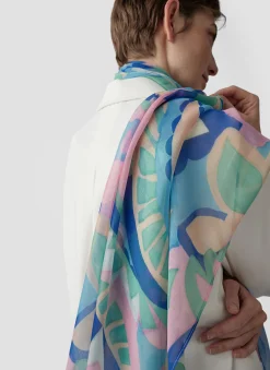 Damen Lecomte Schal mit floralem Print