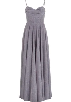 Damen Hey Kyla Schimmerndes Abendkleid mit Drapierung