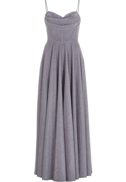 Damen Hey Kyla Schimmerndes Abendkleid mit Drapierung
