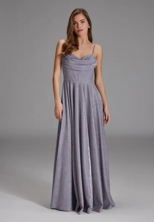 Damen Hey Kyla Schimmerndes Abendkleid mit Drapierung