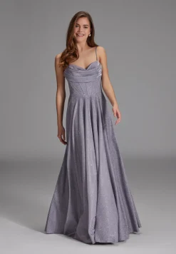 Damen Hey Kyla Schimmerndes Abendkleid mit Drapierung