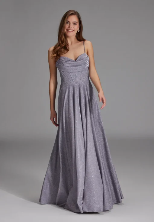 Damen Hey Kyla Schimmerndes Abendkleid mit Drapierung