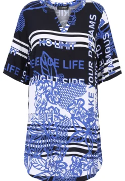 Damen Doris Streich Schlupfbluse mit Allover-Print