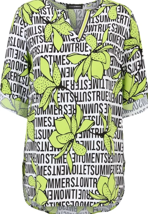Damen Doris Streich Schlupfbluse mit Allover-Muster
