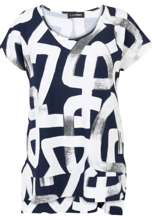 Damen Doris Streich Schlupfbluse mit floralem Allover-Muster
