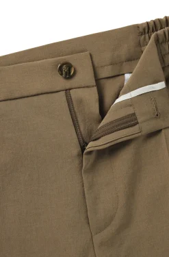 Herren Hugo Red Schmal geschnittene Hose aus knitterarmem Melange-Gewebe