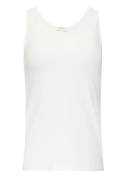 Damen s.Oliver Schmal geschnittenes Tanktop aus Baumwolljersey