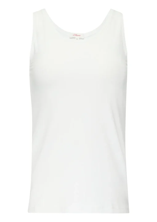 Damen s.Oliver Schmal geschnittenes Tanktop aus Baumwolljersey