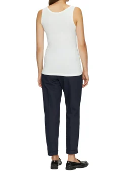 Damen s.Oliver Schmal geschnittenes Tanktop aus Baumwolljersey