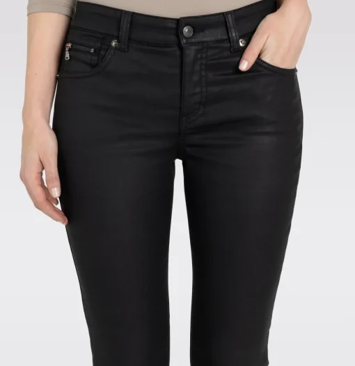 Damen MAC Schmale Hose im Leder-Look
