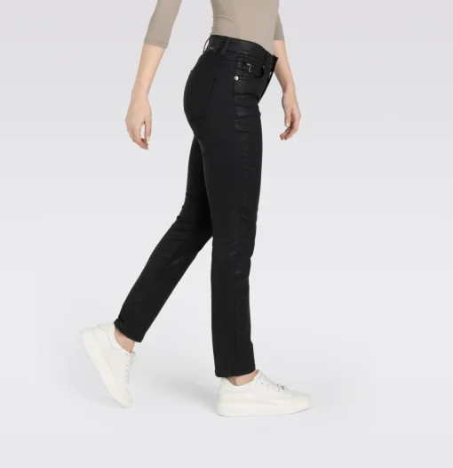 Damen MAC Schmale Hose im Leder-Look