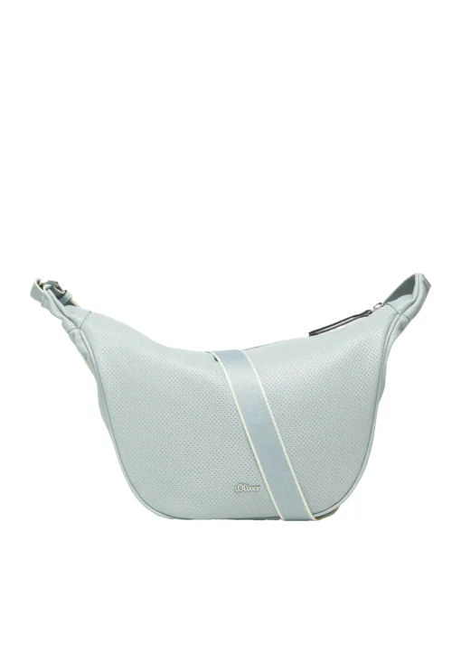 Damen s.Oliver Schulter-Tasche mit Lochmuster und Logo-Detail