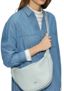 Damen s.Oliver Schulter-Tasche mit Lochmuster und Logo-Detail