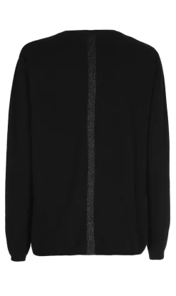 Damen Xandres Schwarzer Cashmere Pullover mit V-Ausschnitt