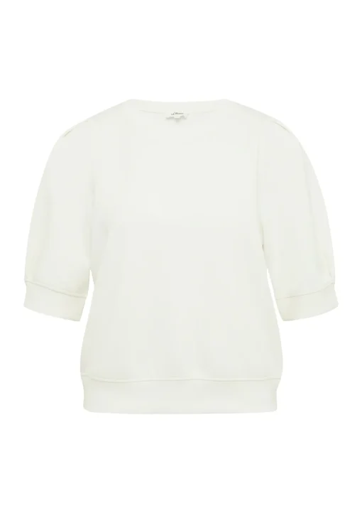 Damen s.Oliver Scuba-Sweatshirt mit kurzen Ärmeln