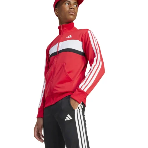 Kinder Adidas Seasonal Essentials Tiberio 3-Streifen Tricot Kids Trainingsanzug