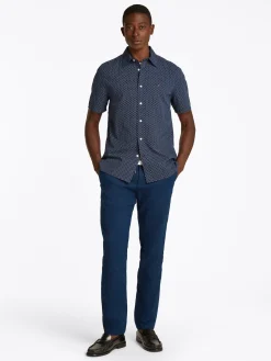 Herren Tommy Hilfiger Seersucker Hemd Kurzarm