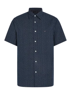 Herren Tommy Hilfiger Seersucker Hemd Kurzarm