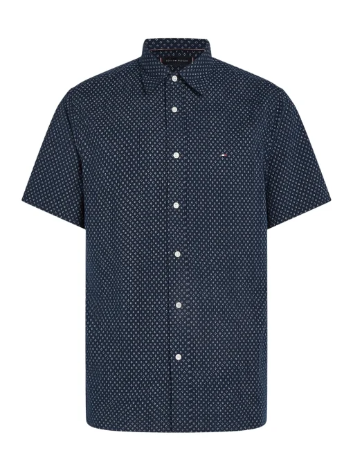 Herren Tommy Hilfiger Seersucker Hemd Kurzarm