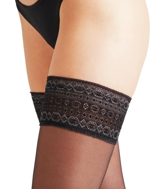 Damen Falke Seidenglatt 15 DEN halterlose Strümpfe